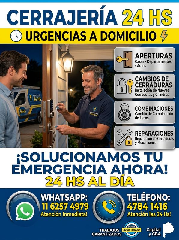 Cerrajería – Auxilio las 24 horas