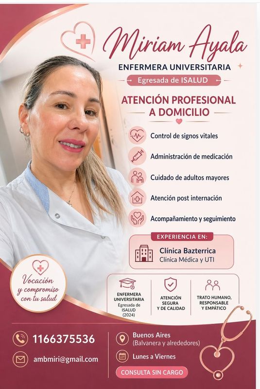 Foto de Mirian, Enfermería domiciliaria
